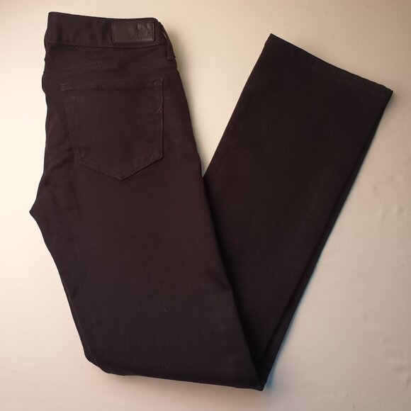Express Denim Jeans Size 0 Low Rise Barely Boot Black Color - Picture 1 of 10